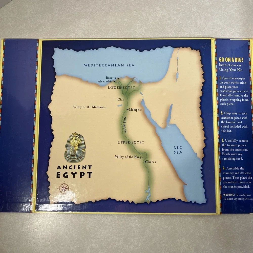 Vtg Go On A Dig Ancient Egyptian Secret Revealed Archaeology Excavation Kit STEM